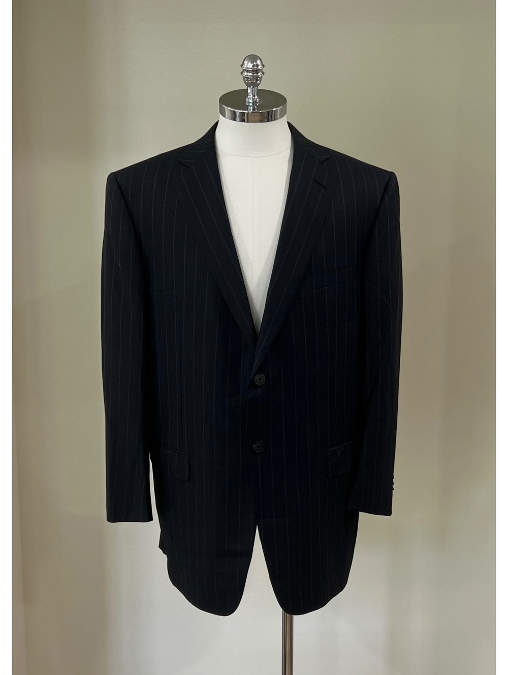 Zegna Su Misura 15 Milmil 15 Pinstripe Suit Jacket 44 46 3B